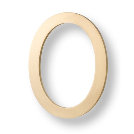 Sure-Loc Hardware Sure-Loc Hardware Floating House Number, 6, No. 0, Satin Brass HNF6-0 SB